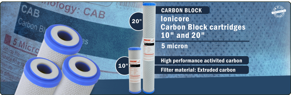 Ionicore CAB tömbösített aktívszén szűrőbetét